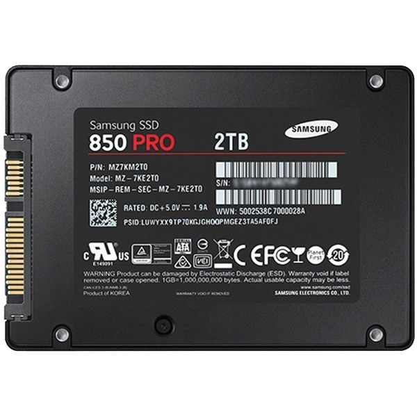 حافظه SSD سامسونگ مدل 850 پرو ظرفیت 2 ترابایت ا Samsung 850 Pro SSD Drive - 2TB - تصویر 2
