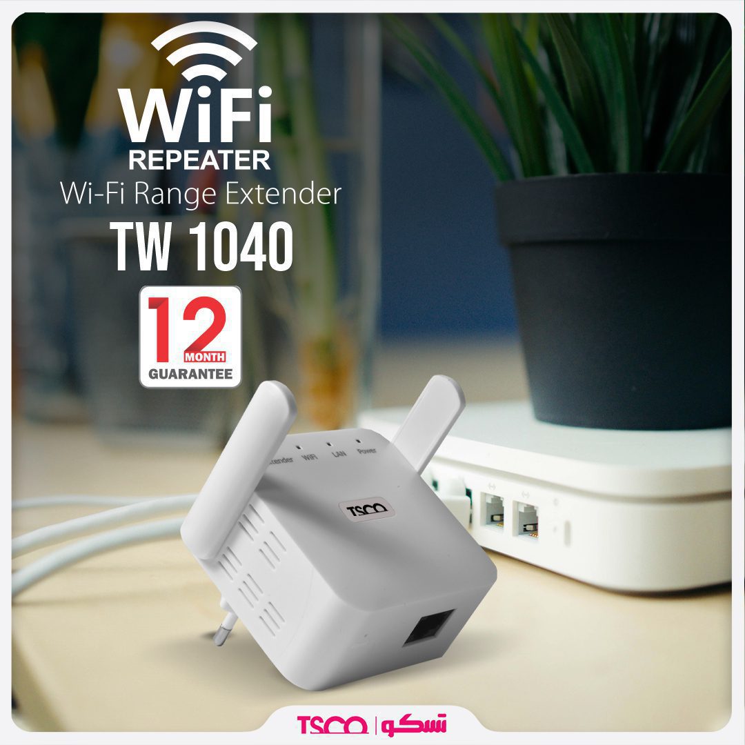 ریپیتر روتر توسعه دهنده بیسیم تسکو مدل TW 1040 - تصویر 2