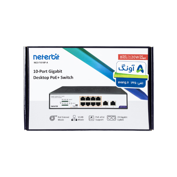 سوئیچ غیرمدیریتی نتربیت Neterbit مدل NGS-F1010P-A - تصویر 2