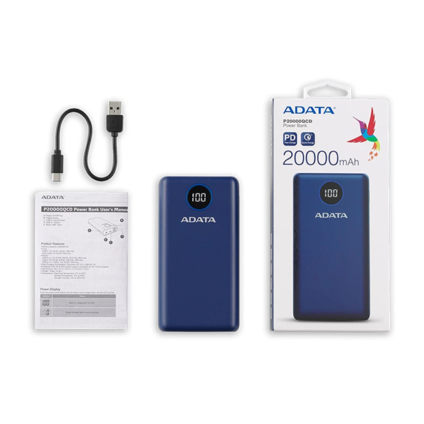 پاوربانک ۲۰ هزار میلی آمپر مدل P20000QCD ای دیتا - تصویر 3