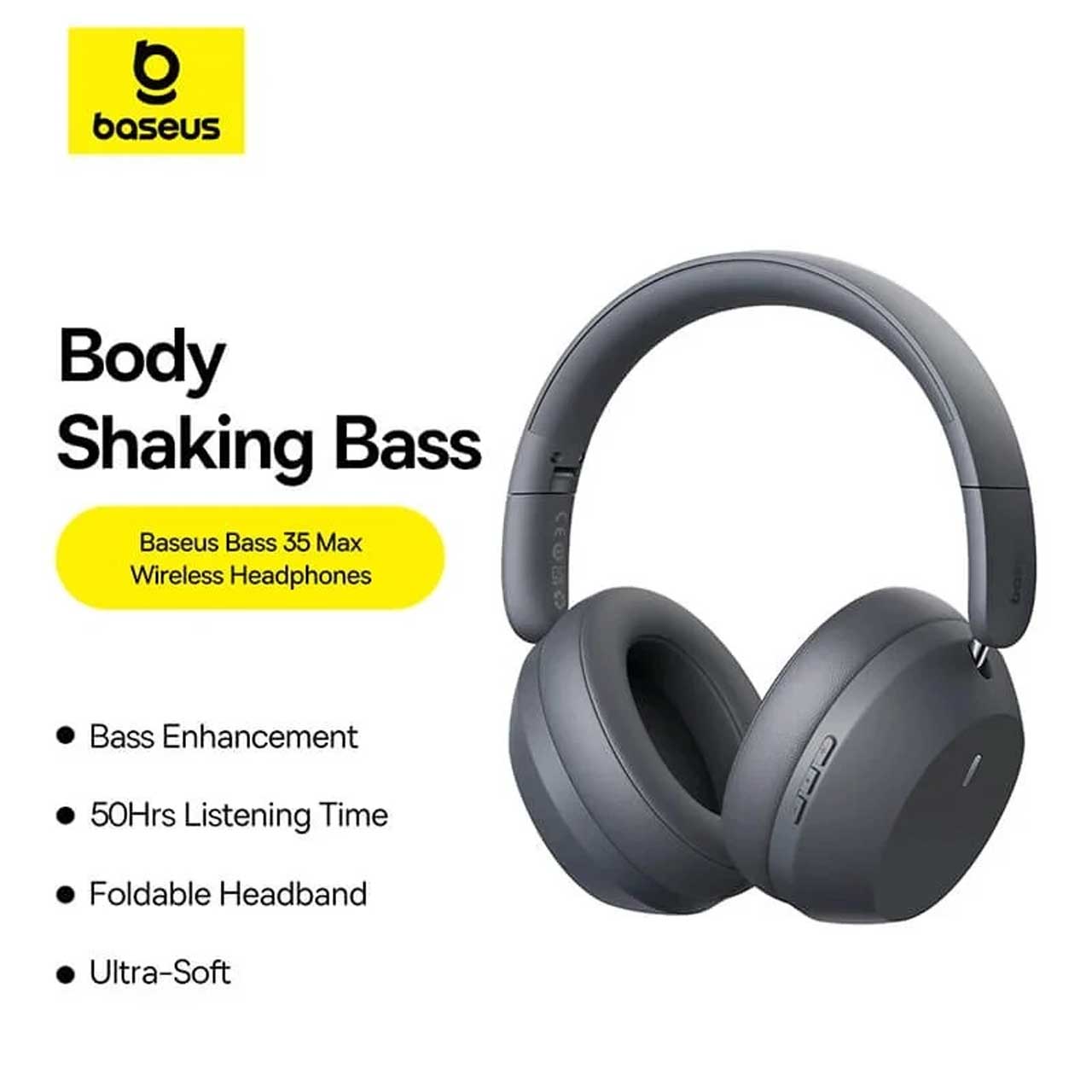 هدفون بی سیم باسئوس مدل Bass 35 Max - تصویر 4