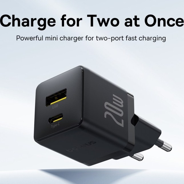 شارژر دیواری باسئوس مدل Palm Fast Charger ۲۰ وات دو پورت - تصویر 3